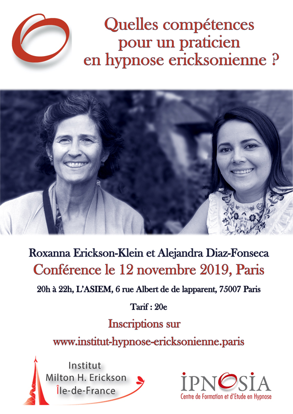 Conférence 12 novembre 2019 Paris, Roxanna Erickson-Klein et Alejandra Diaz-Fonseca